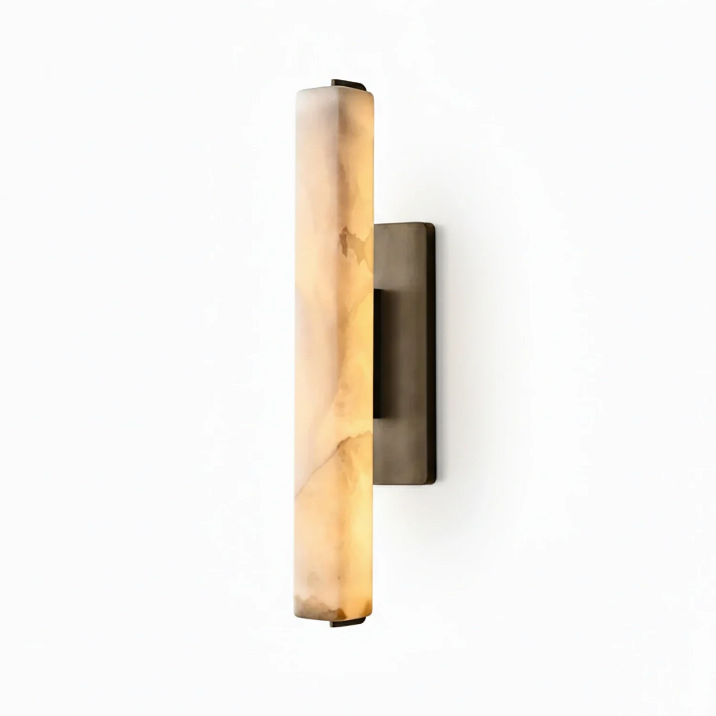 Audon Natural Linear Alabaster Stone Wall Sconce