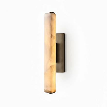 Audon Natural Linear Alabaster Stone Wall Sconce