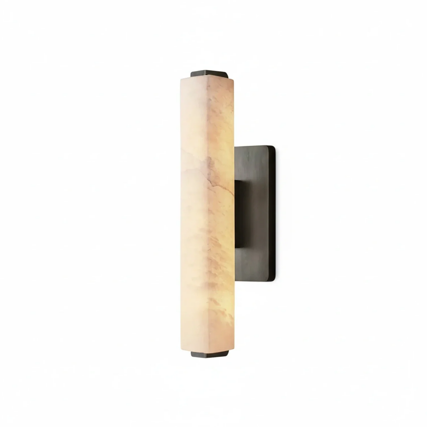 Audon Natural Linear Alabaster Stone Wall Sconce