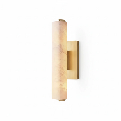 Audon Natural Linear Alabaster Stone Wall Sconce