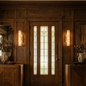 Audon Natural Linear Alabaster Stone Wall Sconce