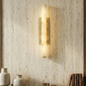 Audon Natural Linear Alabaster Stone Wall Sconce