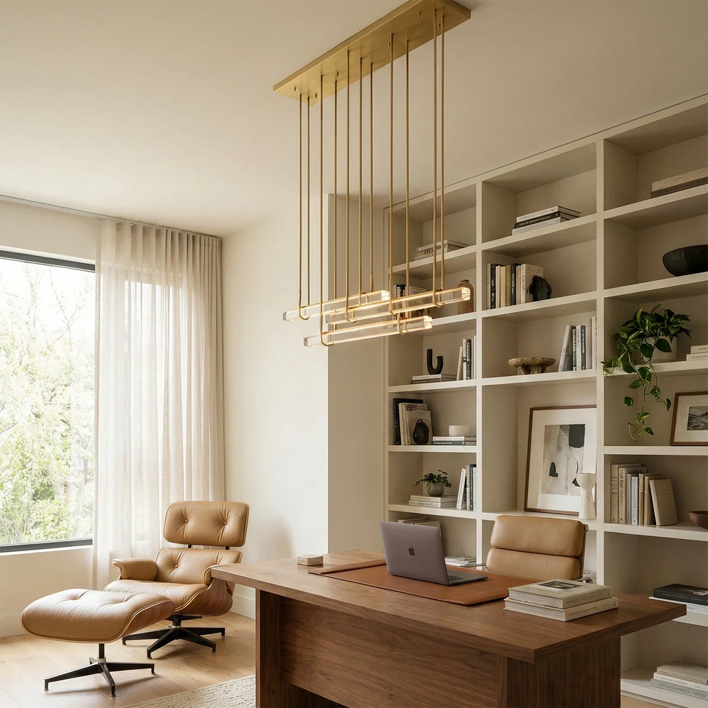 Audubon Crystal-Glow Multi-Bar Linear Chandelier