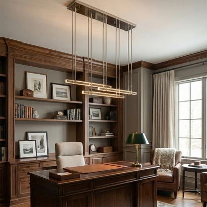 Audubon Crystal-Glow Multi-Bar Linear Chandelier