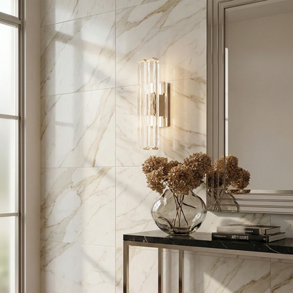 Audubonne Minimalist Crystal Column Sconce