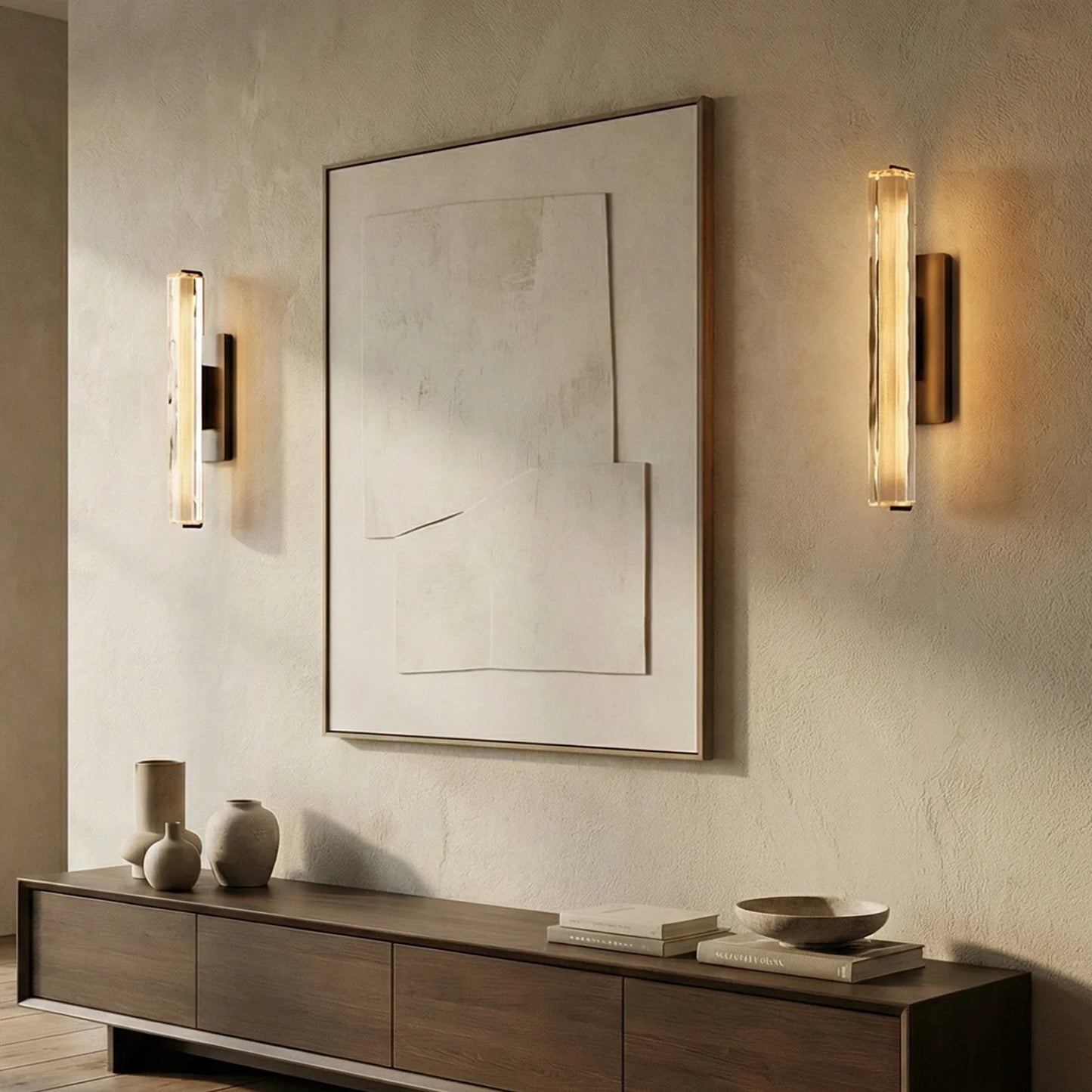 Audubonne Minimalist Crystal Column Sconce