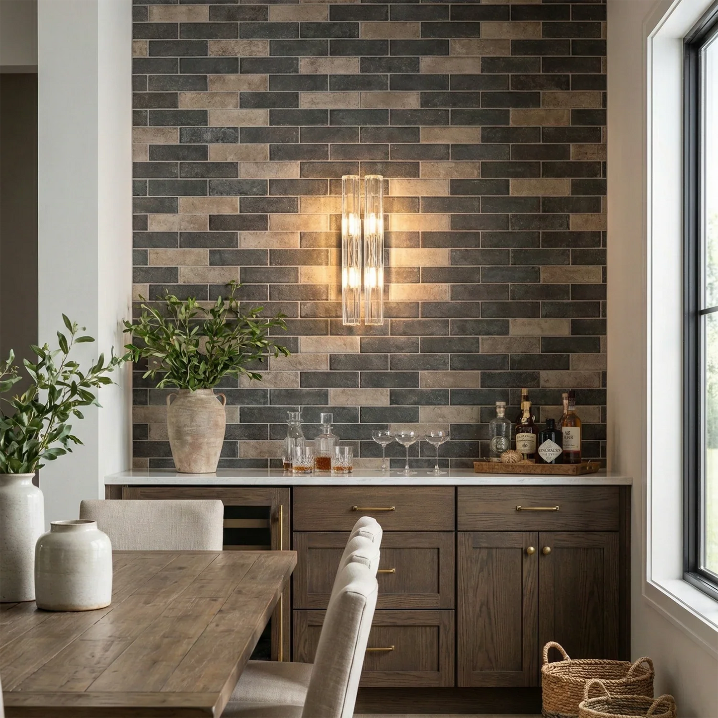 Audubonne Minimalist Crystal Column Sconce