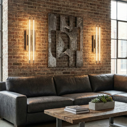 Audubonne Minimalist Crystal Column Sconce