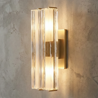 Audubonne Minimalist Crystal Column Sconce