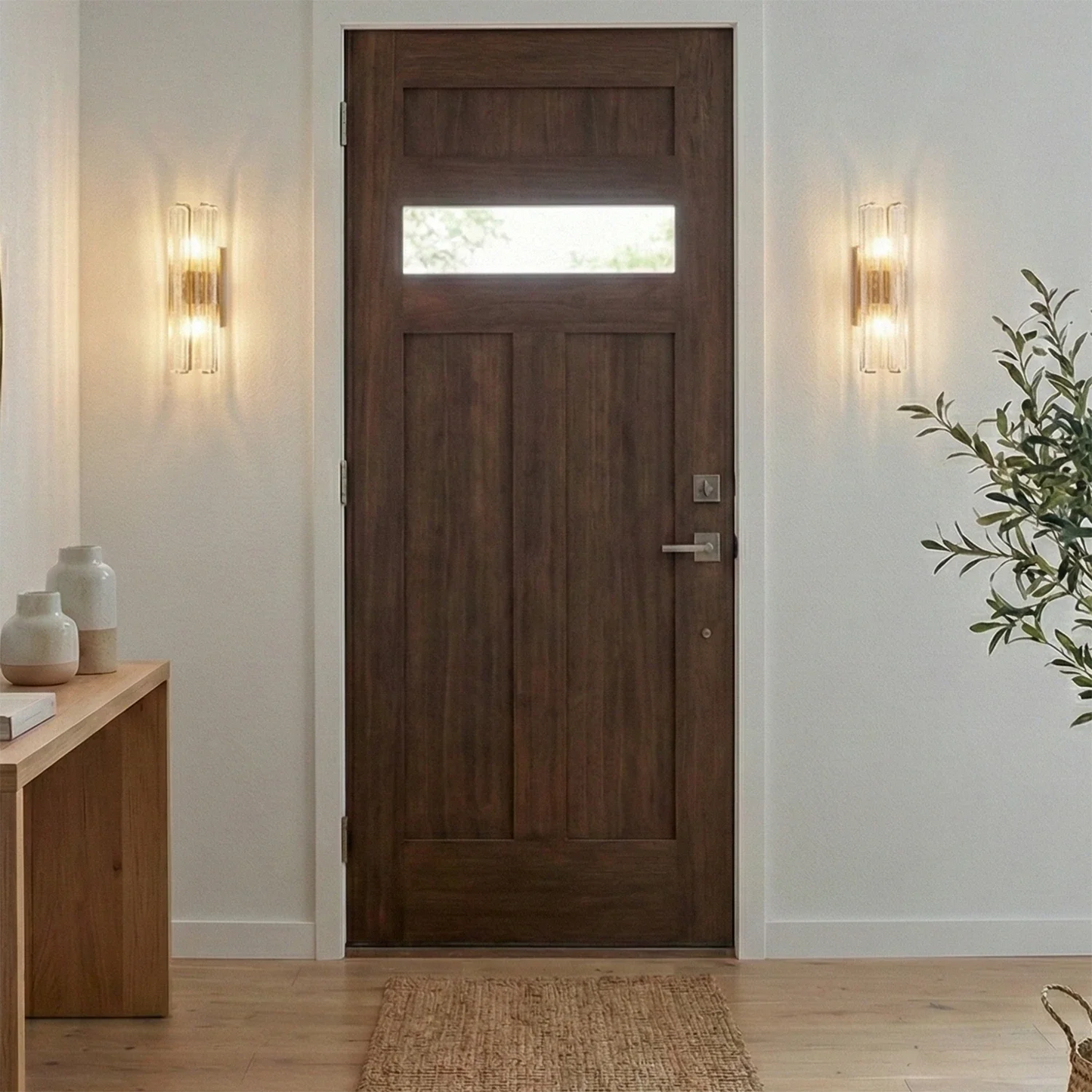 Audubonne Minimalist Crystal Column Sconce