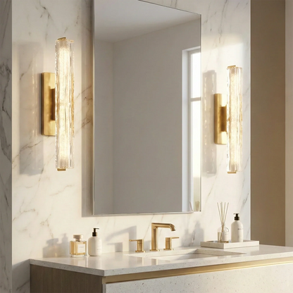 Audubonne Minimalist Crystal Column Sconce