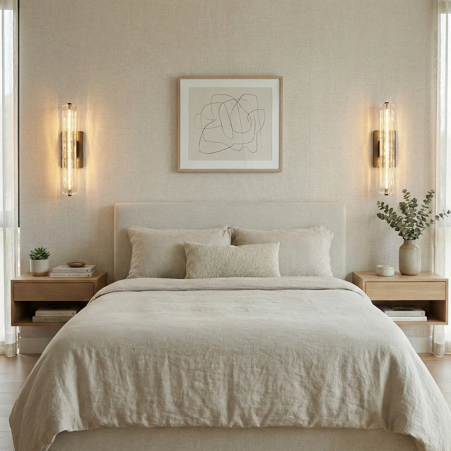 Audubonne Minimalist Crystal Column Sconce