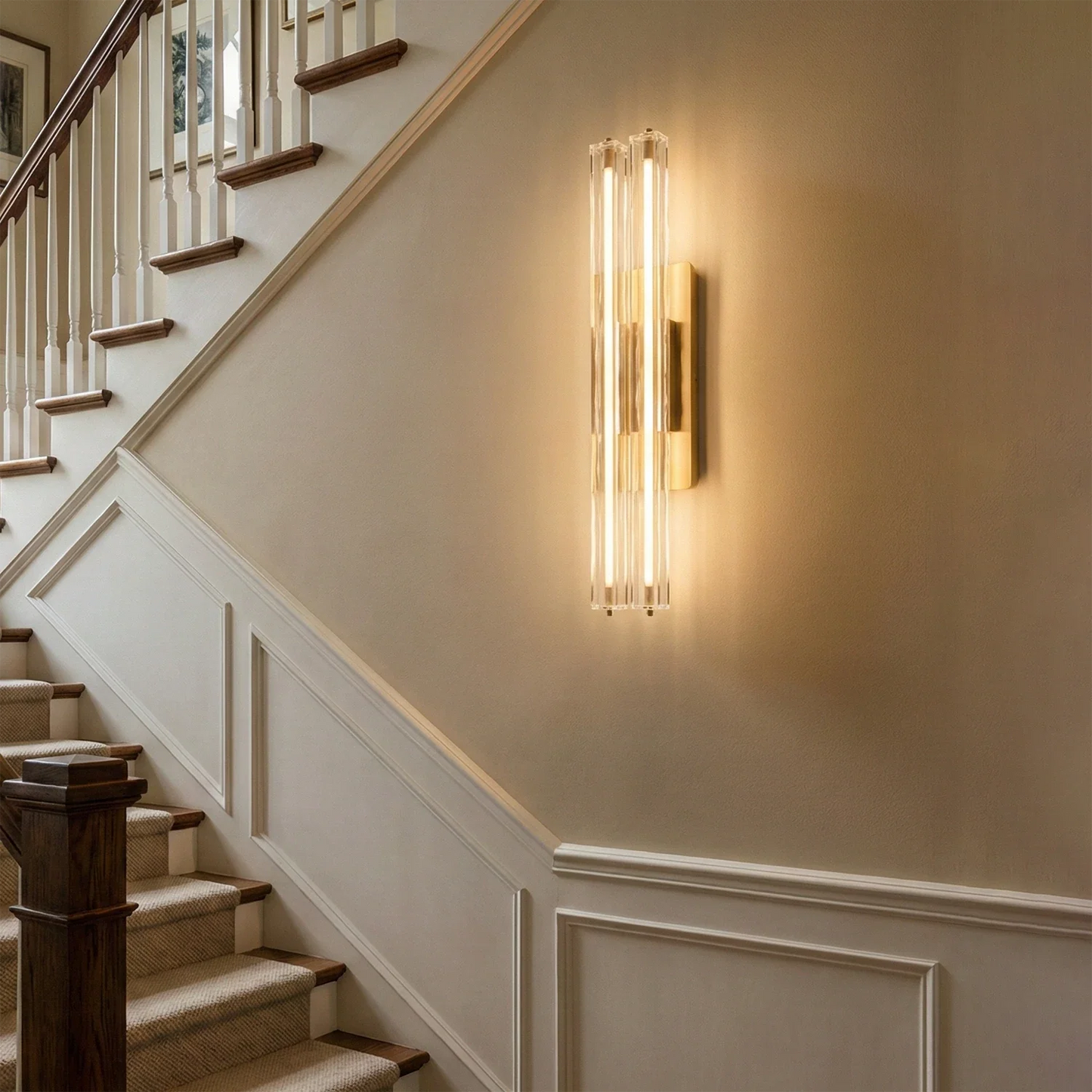 Audubonne Minimalist Crystal Column Sconce