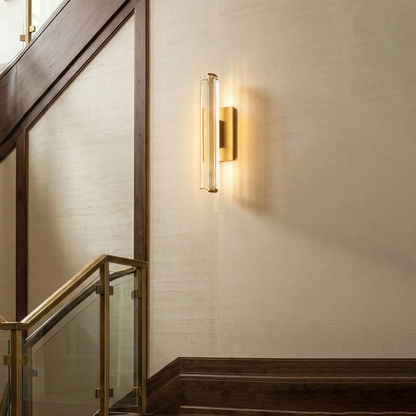 Audubonne Minimalist Crystal Column Sconce
