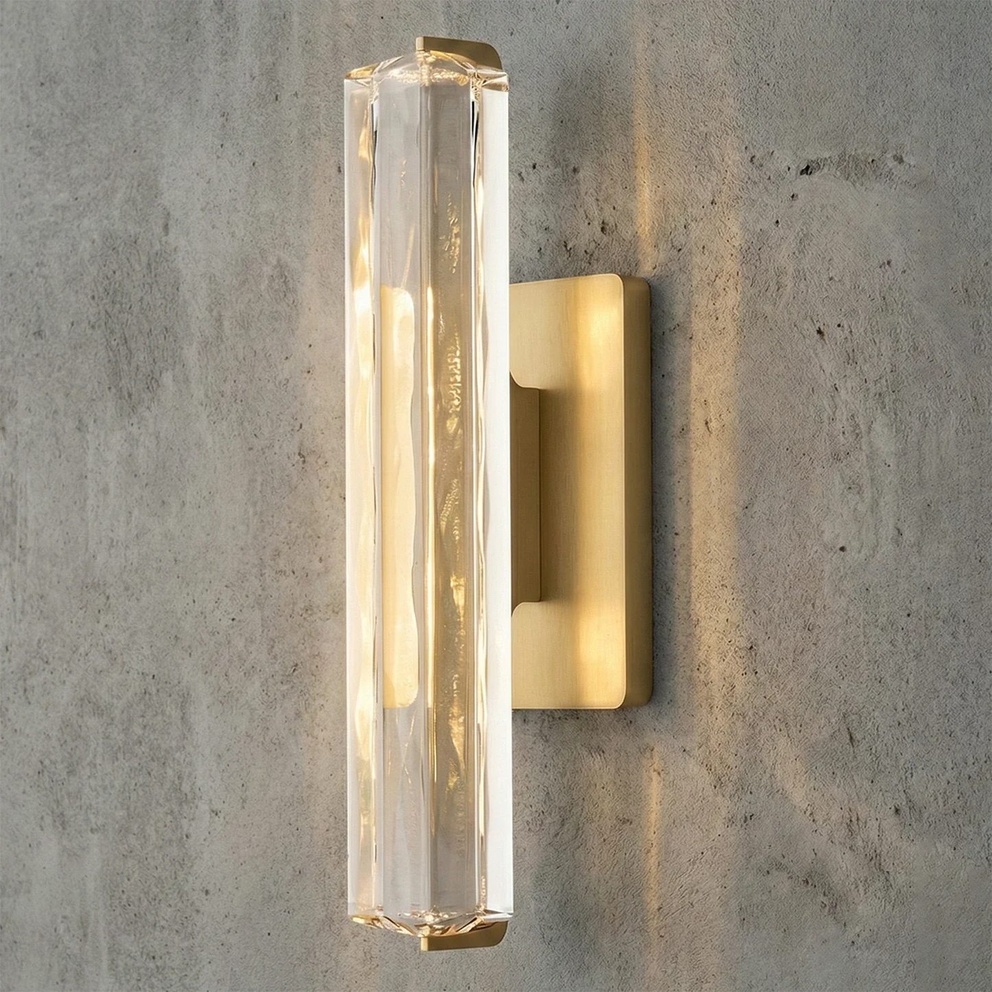 Audubonne Minimalist Crystal Column Sconce