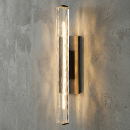 Audubonne Minimalist Crystal Column Sconce