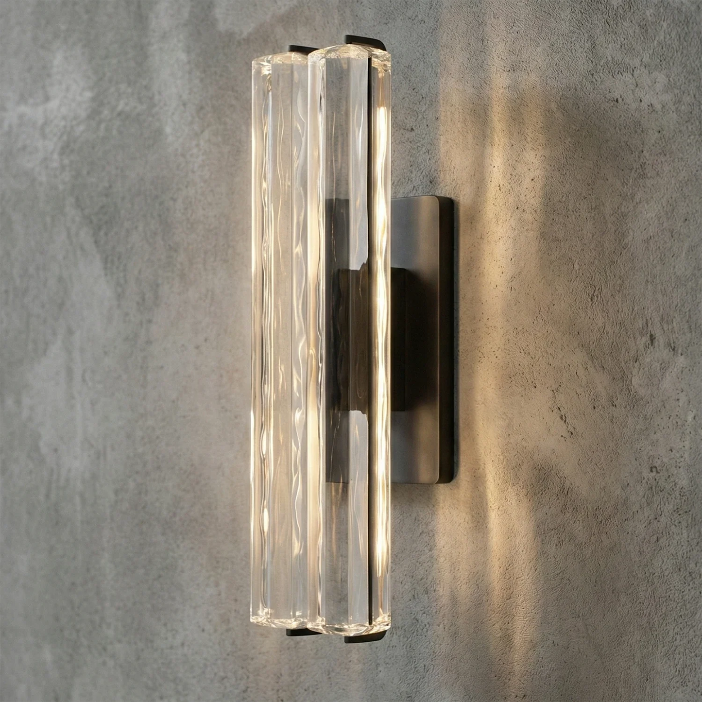 Audubonne Minimalist Crystal Column Sconce