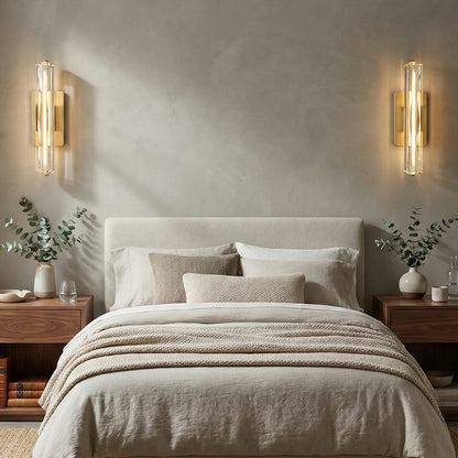 Audubonne Minimalist Crystal Column Sconce