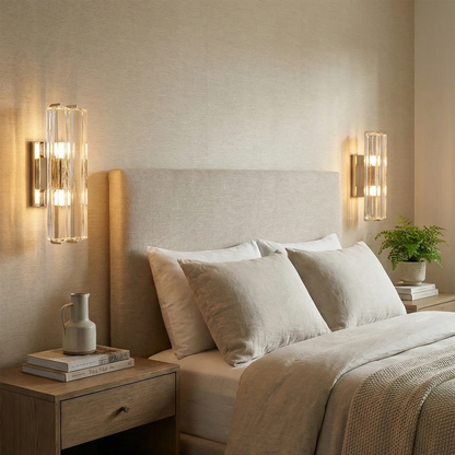 Audubonne Minimalist Crystal Column Sconce