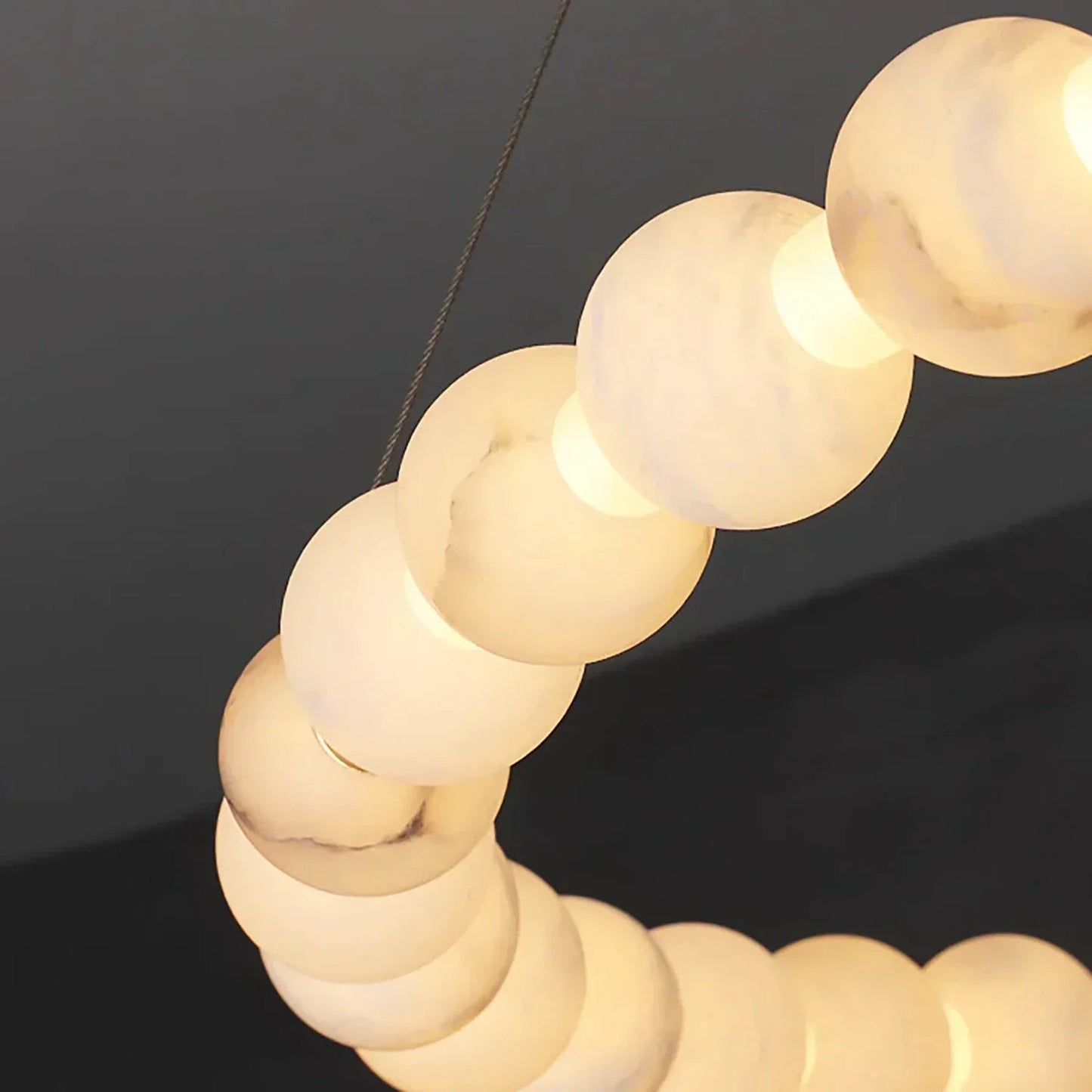 Aura Alabaster Orb Chandelier