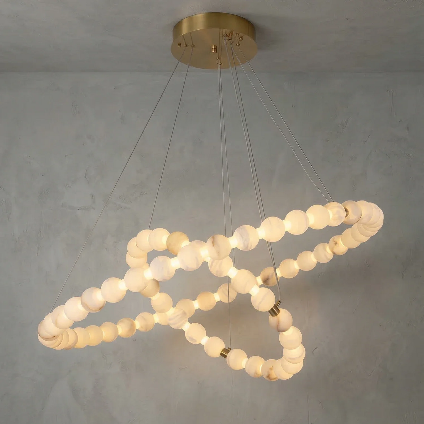 Aura Alabaster Orb Chandelier