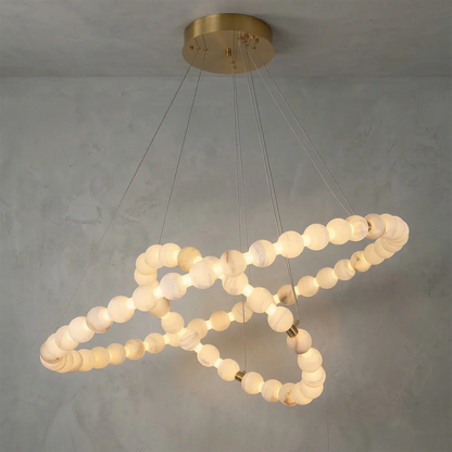 Aura Alabaster Orb Chandelier