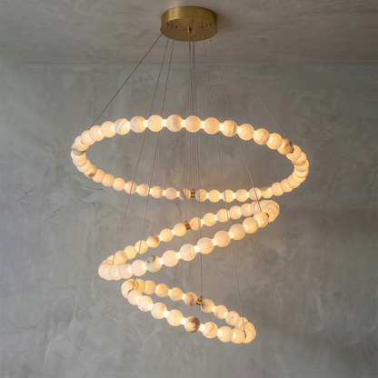 Aura Alabaster Orb Chandelier
