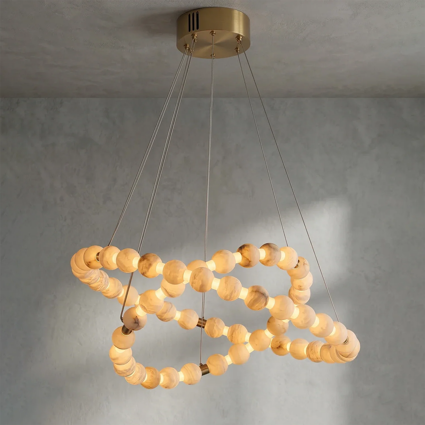 Aura Alabaster Orb Chandelier