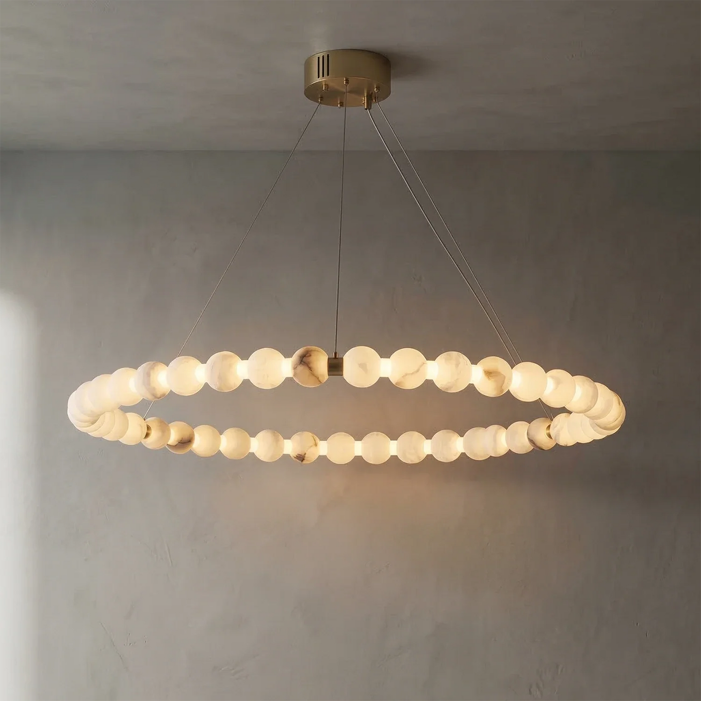 Aura Alabaster Orb Chandelier