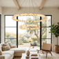 Aura Alabaster Orb Chandelier