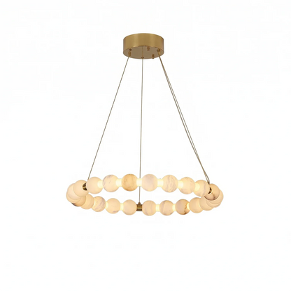 Aura Alabaster Orb Chandelier