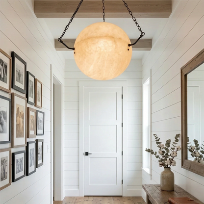Aurelia Alabaster Sphere Suspension Pendant