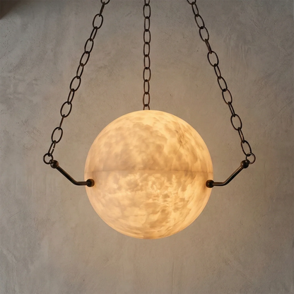 Aurelia Alabaster Sphere Suspension Pendant