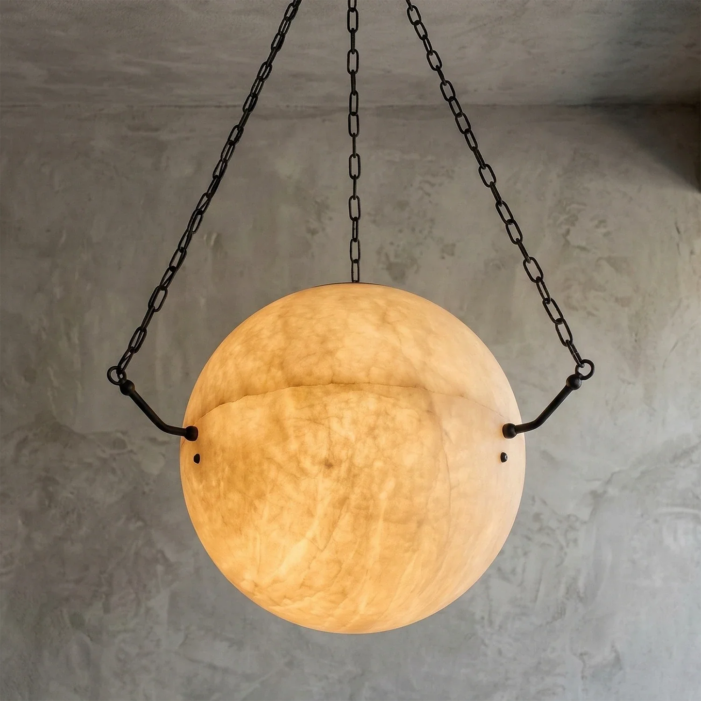 Aurelia Alabaster Sphere Suspension Pendant