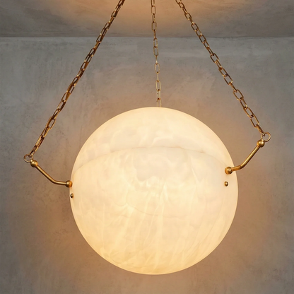 Aurelia Alabaster Sphere Suspension Pendant