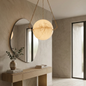 Aurelia Alabaster Sphere Suspension Pendant