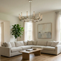Aurora Crystal Candlestick Linear Glass Tube Chandelier