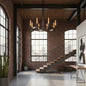 Aurora Crystal Candlestick Linear Glass Tube Chandelier