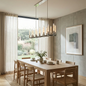 Aurora Crystal Candlestick Linear Glass Tube Chandelier