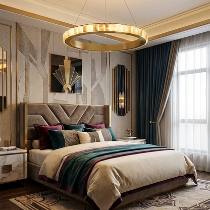 Avalon Alabaster Halo Chandelier
