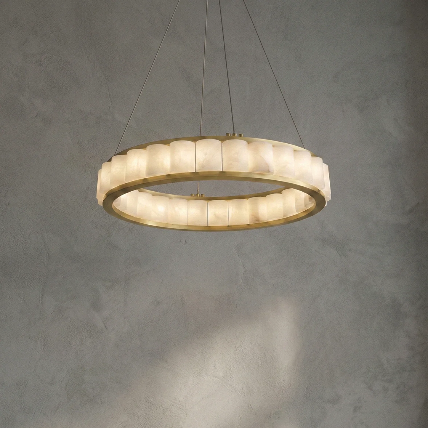 Avalon Alabaster Halo Chandelier
