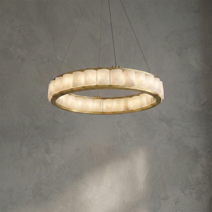 Avalon Alabaster Halo Chandelier