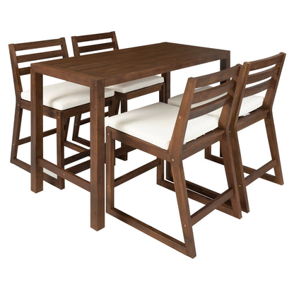 Patio Bar Set With Ergonomic Chairs