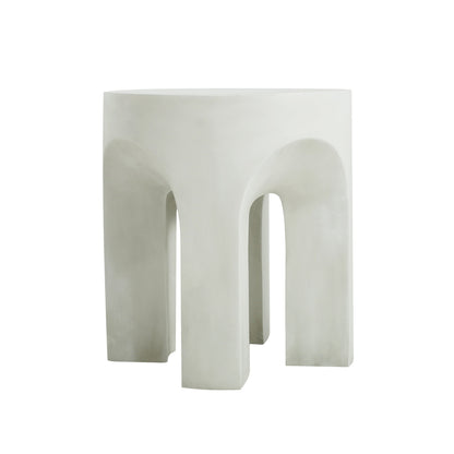 Outdoor MGO Round Top Side Table in Antique White