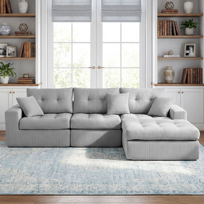 Corner Chaise L-Shaped Sectional Sofa Bed