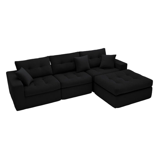 Corner Chaise L-Shaped Sectional Sofa Bed