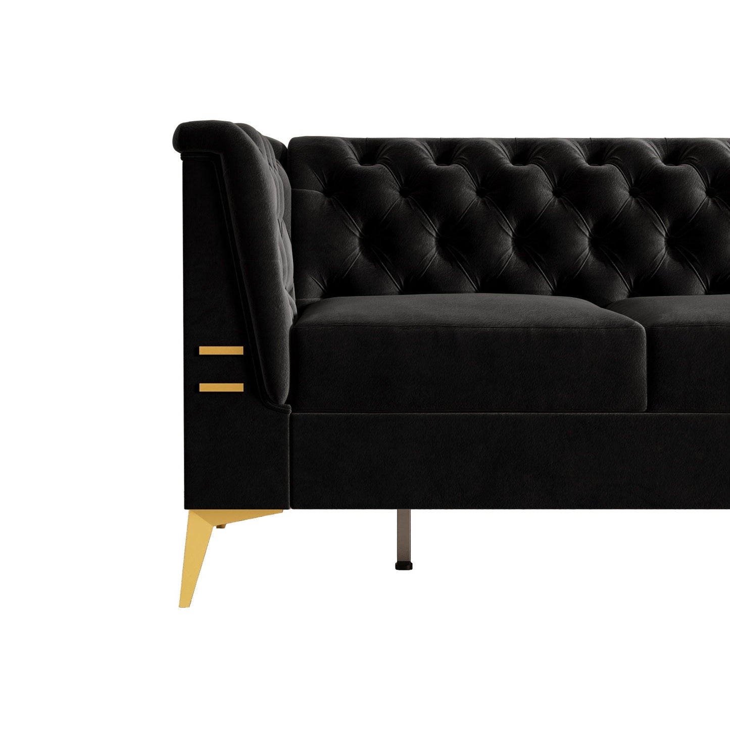 Luxurious Sofa With Legs, Modern Chesterfield Design, Tufted Upholstery, 3 Seat Couch For Living Room And Office