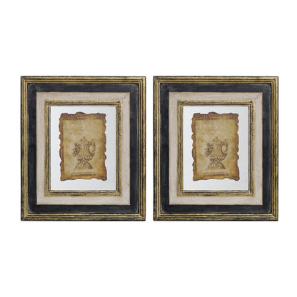 Lucian Framed Antiqued Sculpture Print - 2 Piece