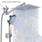 High Pressure Rainfall & Handheld Shower Head – Adjustable, Chrome/Black