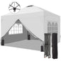 Ainfox 10ft x 10ft Pop Up Canopy Beach Tent with Four Removable Sidewalls for Events, Parties, Camping